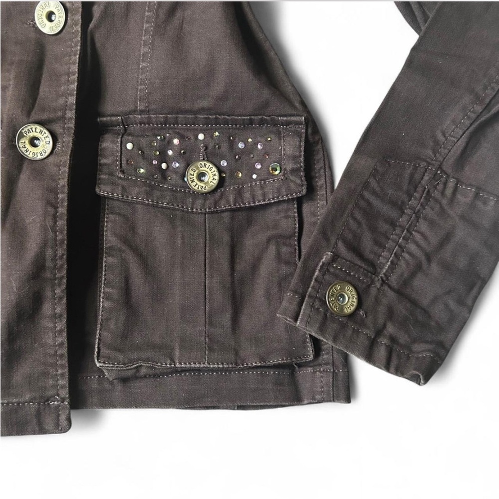 Votre Nom Brown Bling Utility Jacket - Picture 3 of 8